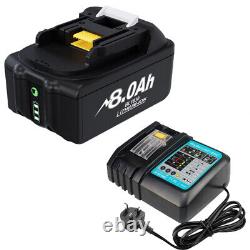 1-2X 8.0Ah For Makita BL1830 18Volt LXT Li-Ion Battery/Charger BL1850B BL1860B