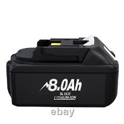 1-4Pack 18V 6.0Ah Battery/Dual Charger for Makita 8.0Ah LXT Li-ion BL1830 BL1860