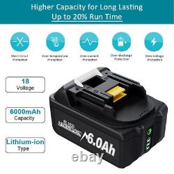 1/4X For Makita 18Volt BL1830 LXT Li-ion 6.0Ah Battery BL1850B BL1860B BL1840 UK