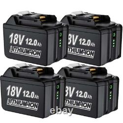 1-4x 12Ah For MAKITA 18V LXT LI-ION BL1860 BL1850 BL1840 BL1830 Battery/Charger