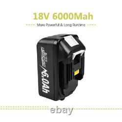 1-4x 18V 6.0Ah Li-Ion Battery For Makita BL1830 BL1860 LXT400 BL1850B & Charger