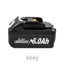 1-4x 18V 6.0Ah Li-Ion Battery For Makita BL1830 BL1860 LXT400 BL1850B & Charger