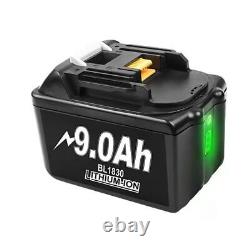 1-6Pack Battery For Makita 18V 6.0Ah 9Ah LXT Li-ion BL1860 BL1830 BL1850 BL1840