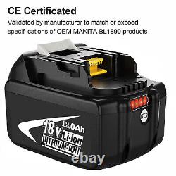 12.0Ah For Makita BL1830 18 Volt LXT Li-Ion Cordless Battery BL1850 BL1860 9.0AH