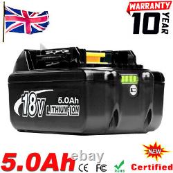 18V 5AH LXT Li-ion Battery Fit For Makita BL1860 BL1830 BL1850 with LED Display