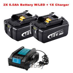 18V 6.0Ah Battery For Makita LXT Li-ion BL1860 BL1830 BL1835 Cordless Power UK