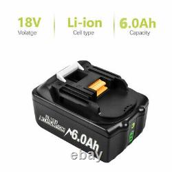 18V 6.0Ah LXT Li-Ion Battery For Makita BL1815 BL1830 BL1860 BHP452 LXT400 Tools
