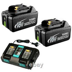 18V For Makita 9.0Ah Li-ion Battery /Charger BL1860 LED BL1850 BL1830 BL1840 LXT