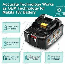 2/1X For Makita 18V 8.0Ah LXT Li-ion Battery BL1830 BL1840 BL1850 BL1860 Charger