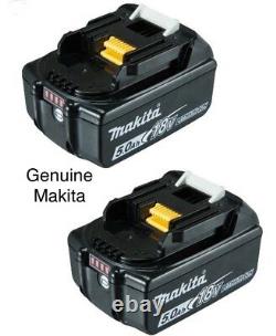2 Genuine Makita Bl1850b 18v 5.0ah Li-ion Lxt Batteries With Charge Indicator