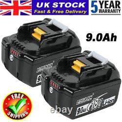 2PACK 18V For Makita 9.0Ah Li-ion Battery BL1860 LED BL1850 BL1830 BL1840 LXT UK