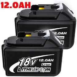 2X 12.0Ah For Makita BL1860 BL1850 18V Li-ion LXT Battery BL1850B BL1830/Charger
