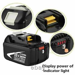 2X 12Ah For Makita BL1860B 18V Li-ion LXT Battery BL1850B BL1830 BL1860B/Charger