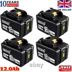 2X 8Ah 12Ah BL1860B 18V LXT Battery for Makita BL1850 BL1830 BL1815 Li-Ion Tool