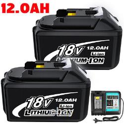 2X Battery/Charger For Makita 18V 12Ah LXT Li-Ion BL1830 BL1850 BL1860 9.0AH UK