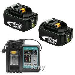 2X Fit For Makita BL1850B 18V 5.0Ah Li-ion LXT BL1830 BL1860B Battery & Charger