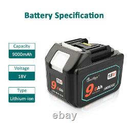 2X High Capacity 18V 9Ah Li-ion Battery For Makita BL1890 BL1830 BL1860 LXT400