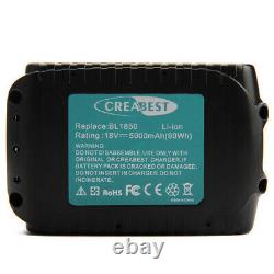 2x 5.0Ah Li-ion 18V Battery For Makita BL1830 BL1840 LXT400 BL1850 BL1860 BCL182