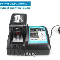 2x Fit For Makita BL1860 18V 6.0AH LXT Li-ion Battery BL1830 BL1850 With Charger