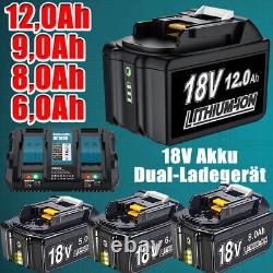 2x for Makita 18V 18Volt LXT Li-ion Battery BL1830 BL1845 BL1850 BL1860 /Charger