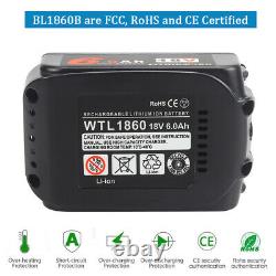 3PCS 18V 6AH For Makita Battery LXT Li-ion BL1830 BL1850 BL1860 LED Display 6A
