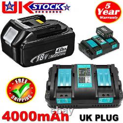 4.0AH 18V Li-Ion Battery for Makita LXT BL1830 BL1840 BL1850 BL1860 with Charger