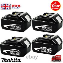 4X 18V 5AH LXT Li-Ion LED Battery For Makita BL1830 BL1850 BL1840 Cordless Drill