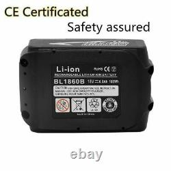 4X 6AH LXT Li-Ion Battery For Makita BL1860 BL1850 BL1830 BL1815Cordless LED 18V