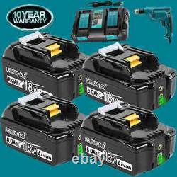 4X For Makita Battery BL1860 BL1850 LXT 18V Li-ion 8.0Ah Battery BL1830/Charger