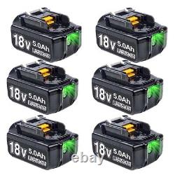 5.0Ah For Makita 18V LXT Li-ion Battery BL1830 BL1840 BL1850 BL1860/Charger Set