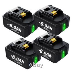 6.0Ah For Makita Battery 18V LXT Li-ion BL1850 BL1860 BL1830 Cordless & Charger