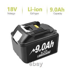 9.0Ah 18V Battery for Makita LXT Li-Ion BL1830 BL1860 BL1850 DC18RC Charger LED