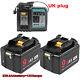 9.0ah For Makita 18v 6.0ah Li-ion Lxt Battery Bl1890 Bl1860b Withled +dual Charger