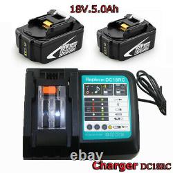 Charger x18V For Makita BL1850 18 Volt 5.0Ah LXT Li-Ion Cordless Battery BL1860