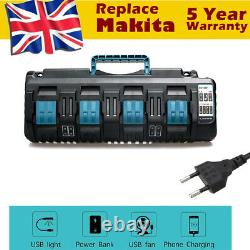 Fast 4Port Charger DC18SF For Makita RCT 14.4-18V LXT Li-Ion Battery Charger USB