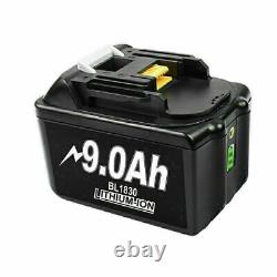 For Makita 18V 6.0Ah 9.0Ah Battery LXT Li-ion BL1860 BL1830 Cordless & Charger