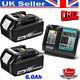 For Makita 18v 6.0ah Lxt Li-ion Bl1830 Bl1850 Bl1860 Tool Battery Charger -4pack