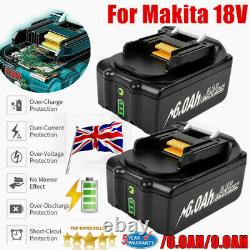 For Makita BL1830 18V 6.0Ah LXT Li-ion Battery BL1860 BL1850 LED Display/Charger