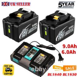 Geniune 18V Makstar Battery + Charger For Makita BL1860 LXT Li-ion BL1830 BL1850