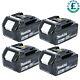 Genuine Makita Bl1850 18v 5.0ah Li-ion Lxt Makstar Battery Pack Of 4 Uk Stock