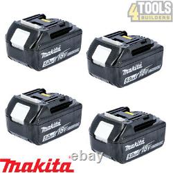 Genuine Makita BL1850 FOUR PACK 18v 5.0ah LXT Li-ion Battery with star