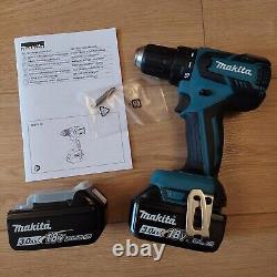 Genuine Makita LXT Cordless Drill Driver, 2 x 3.0Ah 18V BL1830B Batteries DDF459