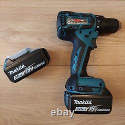 Genuine Makita LXT Cordless Drill Driver, 2 x 3.0Ah 18V BL1830B Batteries DDF459