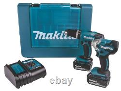 Makita 18V 2 x 3.0Ah Li-Ion Batteries LXT Cordless Combi Impact Drill Twin Pack