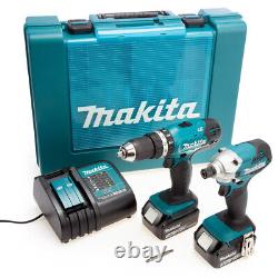 Makita 18V LXT 2 Piece Kit Combi Drill & Impact Driver 2 x 3.0Ah Batts DLX2336S