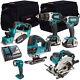 Makita 18v Lxt 6 Piece Combo Tool Kit 3 X 5.0ah Battery Charger & Bag T4t6051pt