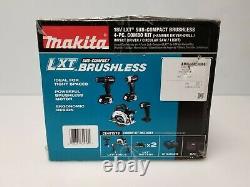Makita 18V LXT BL Li-Ion Sub-Compact 4-Tool Combo Kit (1.5 Ah) CX401SYB New