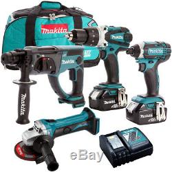 Makita 18V LXT Li-Ion 4pcs Monster Kit With 2 x 5.0Ah Batteries & Charger In Bag