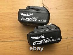 Makita 2 x Genuine BL1840B 18V 4.0Ah Li-Ion LXT Makstar Batteries