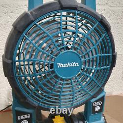 Makita BCF201 Black & Blue 18V LXT Li-Ion Cordless Jobsite Fan with Power Supply